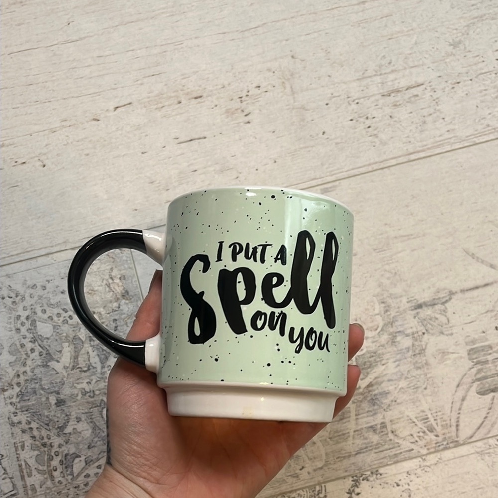 Halloween I Put A Spell On You Mint and Black Mug